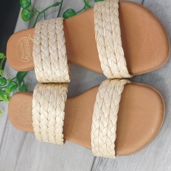 Andre Assous Featherweights Raffia Sandal NWOB - Picture 3 of 5